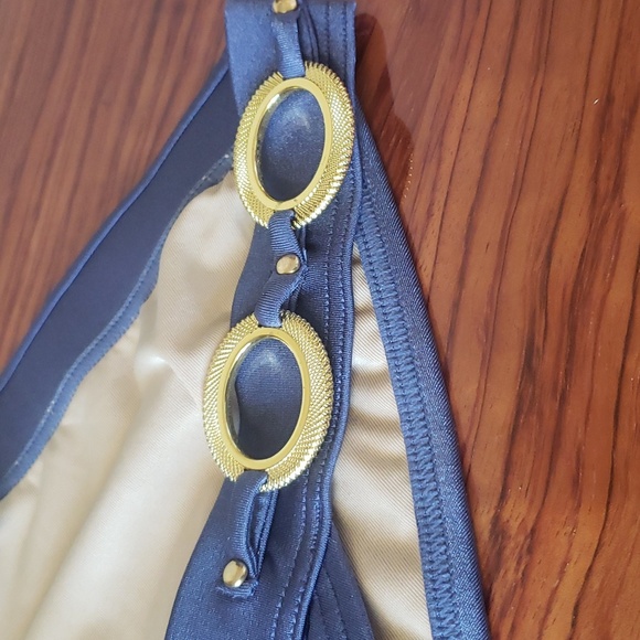 Victoria’s Secret Booster Gold Metal Ring Purple Bottom Bikini Size M - Picture 7 of 13